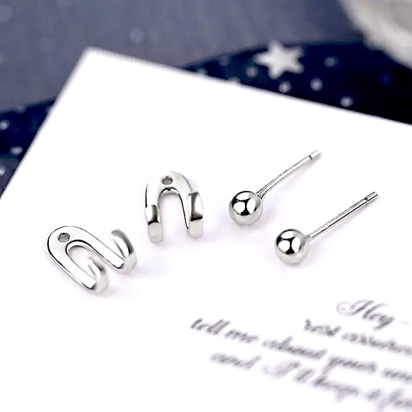 ⚜️[𝟯/$𝟭𝟴]⚜️NEW 925 Silver Ball Jacket Earrings - Picture 4 of 7